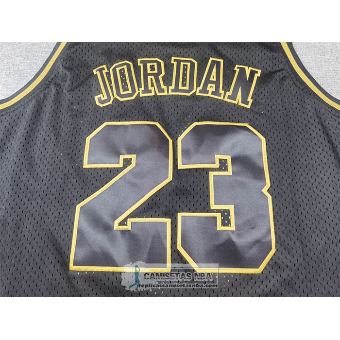 Camiseta Chicago Bulls Michael Jordan NO 23 Mitchell & Ness 1997-98 Oro Negro